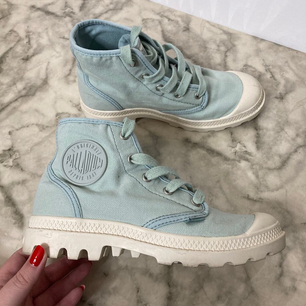 Palladium Light Blue Combat Boots
